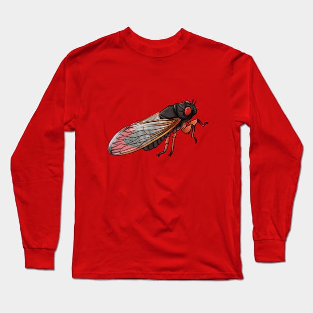 17 Year Cicada Long Sleeve T-Shirt by Elisa_Arts